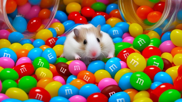 ???? Colorful Hamster Maze with m&m\'s Candies ????